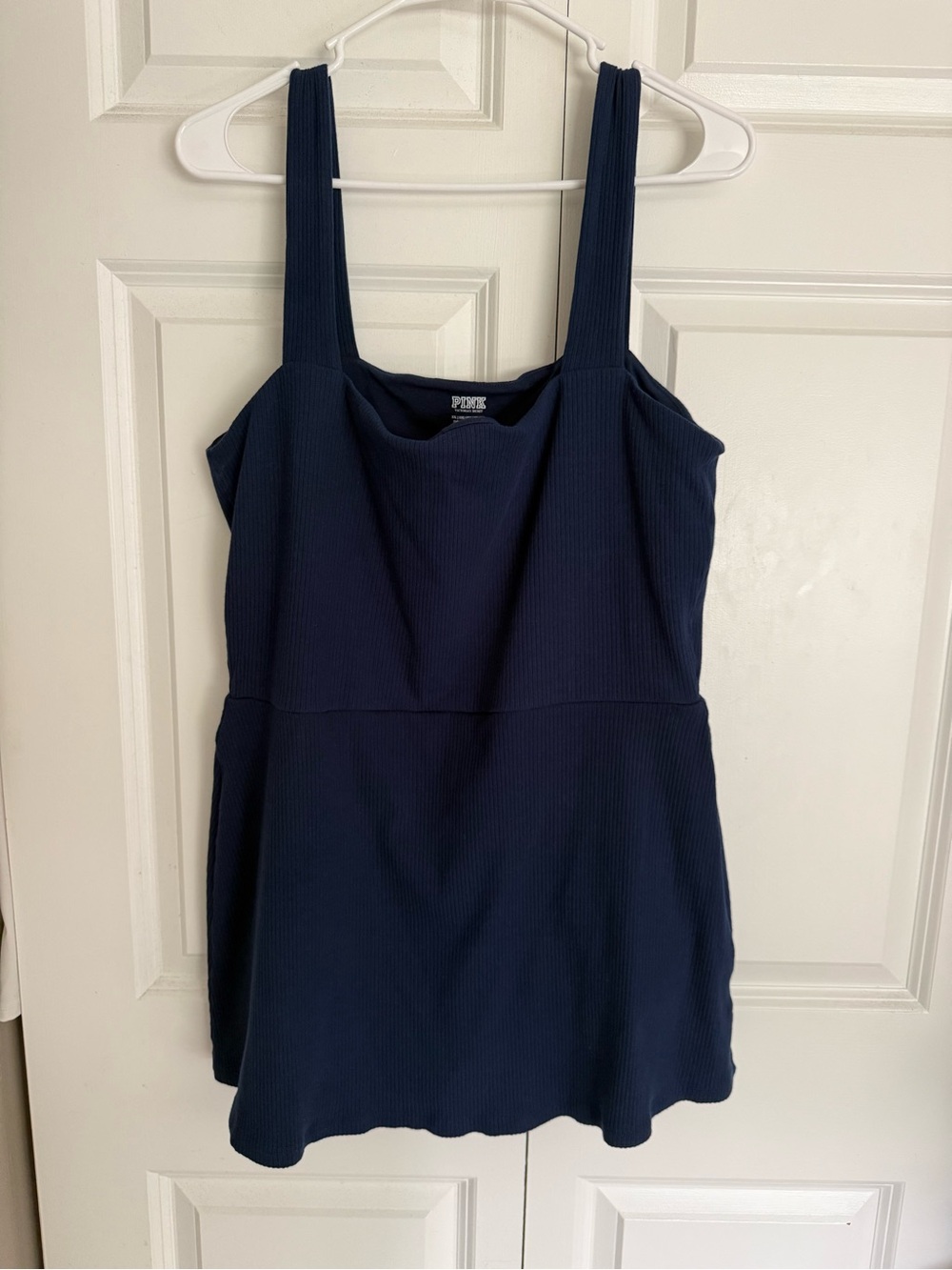 PINK Victoria's Secret Dark Navy Ribbed Romper